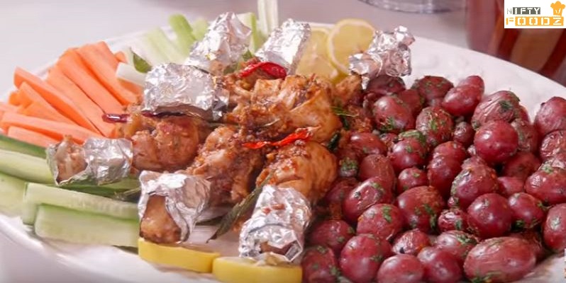 Potato and Chicken Platter Healthy Party Idea-niftyfoodz